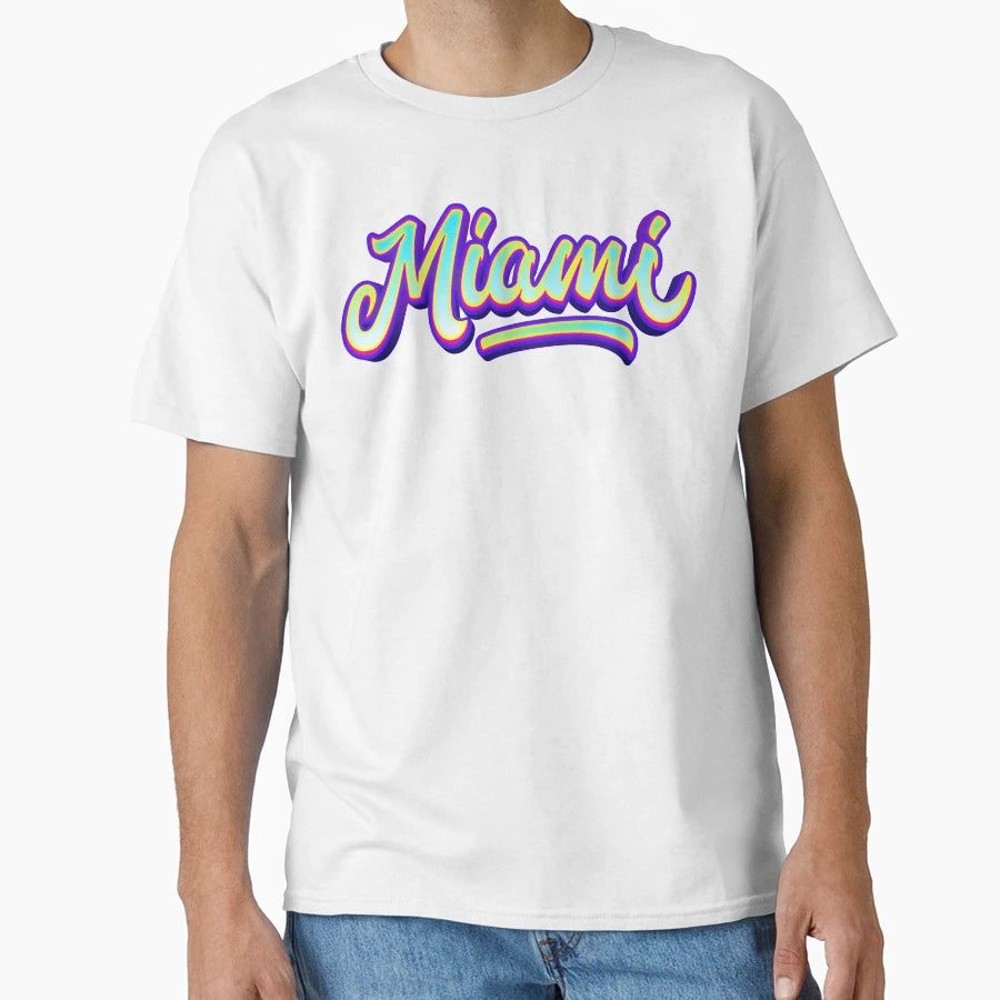 Miami Glow T-Shirt - Unique Graphic Unisex - T-Shirt, Sweatshirt, Hoodie