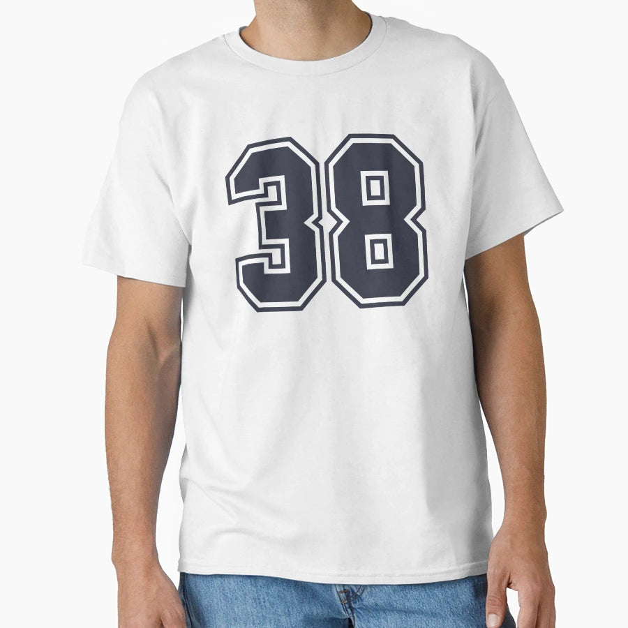 38 Sports Number Thirty Eight T-Shirt - Minimalist Print Unisex - T-Shirt, Sweatshirt, Hoodie