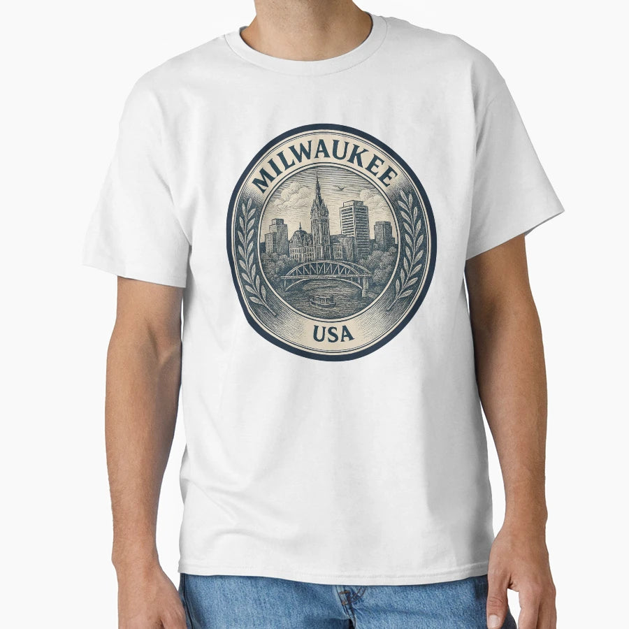 Milwaukee Usa Travel T-Shirt - Casual Everyday Wear Men Women - T-Shirt, Sweatshirt, Hoodie