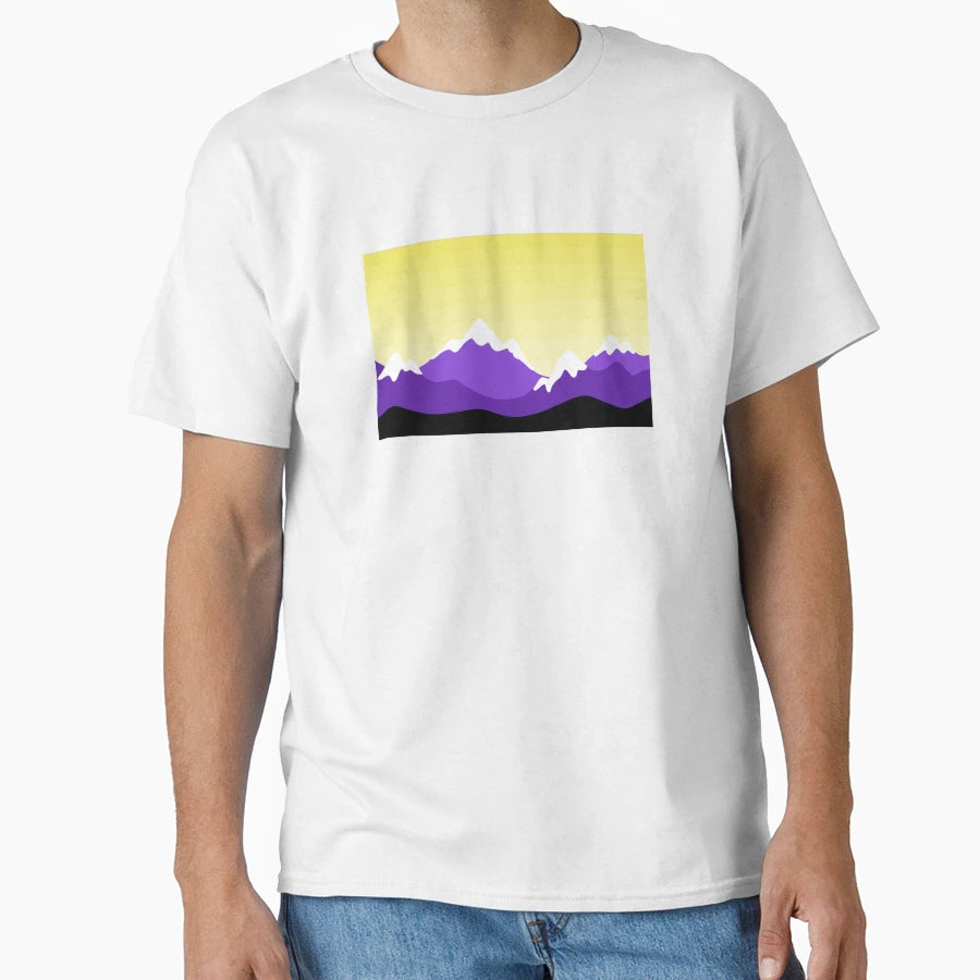 Nonbinary Pride Landscape T-Shirt - Novelty Apparel Men Women - T-Shirt, Sweatshirt, Hoodie