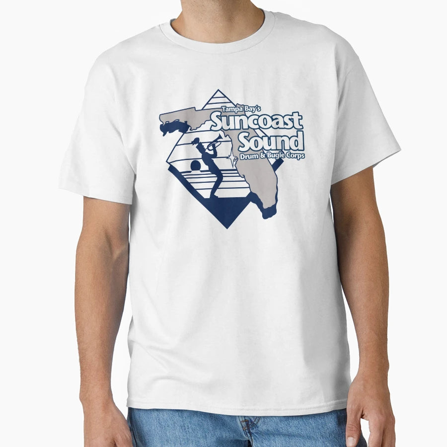 Suncoast Sound Drum Bugle Corps T-Shirt - Minimalist Print for Adults - T-Shirt, Sweatshirt, Hoodie