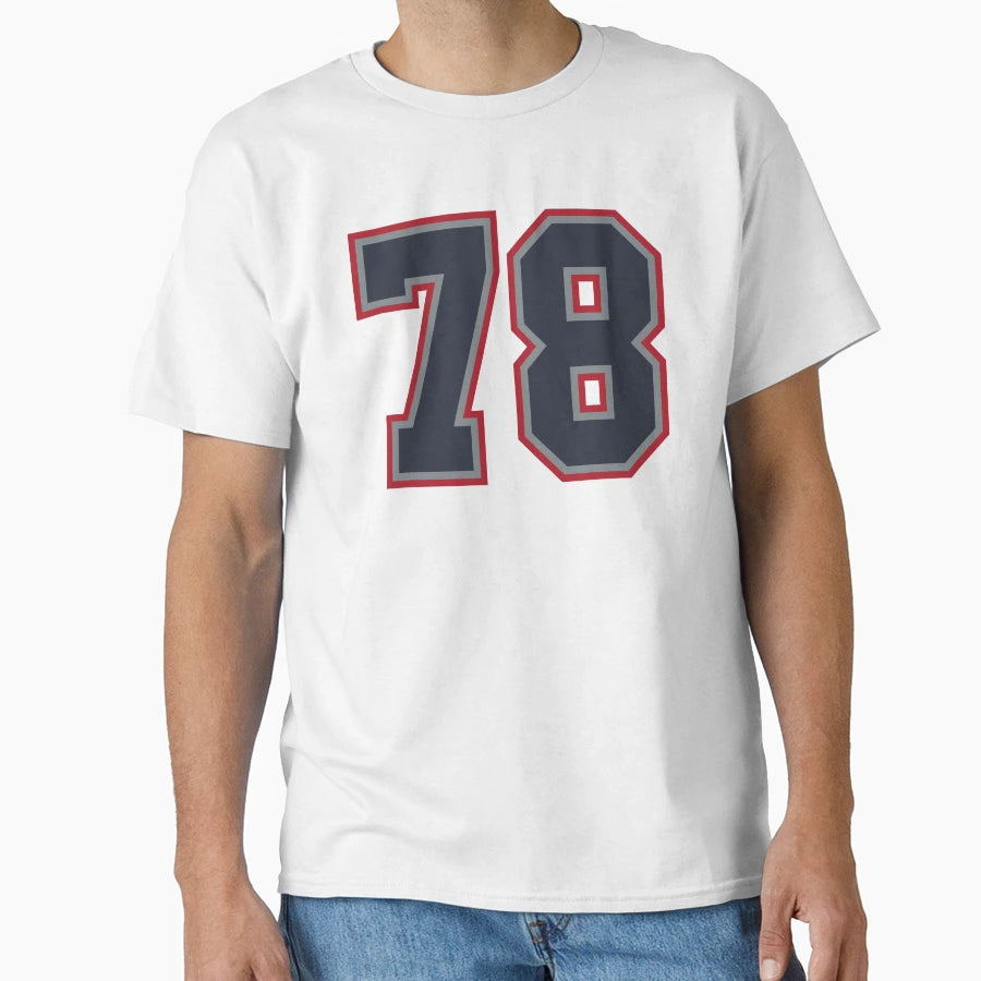 78 Navy Grey Red Sports Number Seventy T-Shirt - Trendy Graphic for Adults - T-Shirt, Sweatshirt, Hoodie