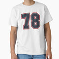 78 Navy Grey Red Sports Number Seventy T-Shirt - Trendy Graphic for Adults - T-Shirt, Sweatshirt, Hoodie