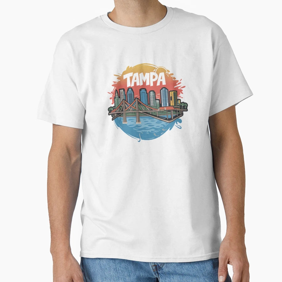 Tampa Florida City Skyline And T-Shirt - Casual Everyday Wear Unisex - T-Shirt, Sweatshirt, Hoodie