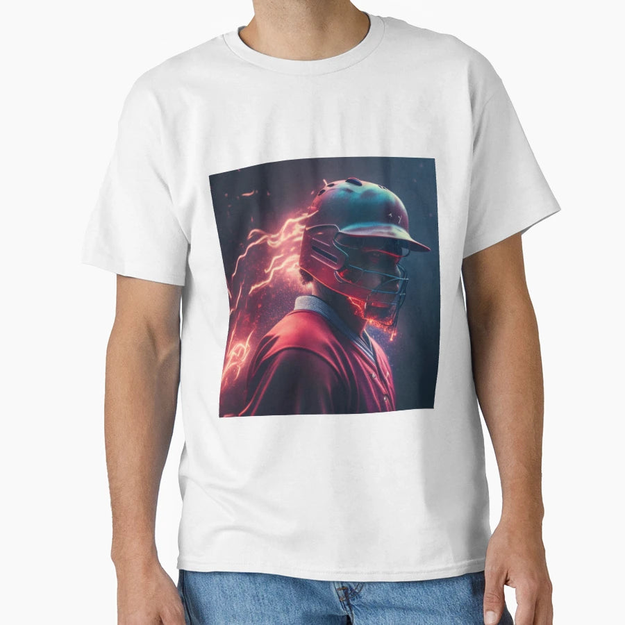 Futuristic Player Baseball Burbank T-Shirt - Custom Art Print Unisex - T-Shirt, Sweatshirt, Hoodie
