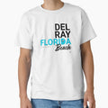 Delray Beach Florida White T-Shirt - Minimalist Print for Adults - T-Shirt, Sweatshirt, Hoodie