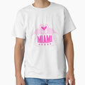 Miami Usa Flamingo Bird America T-Shirt - Casual Everyday Wear Unisex - T-Shirt, Sweatshirt, Hoodie