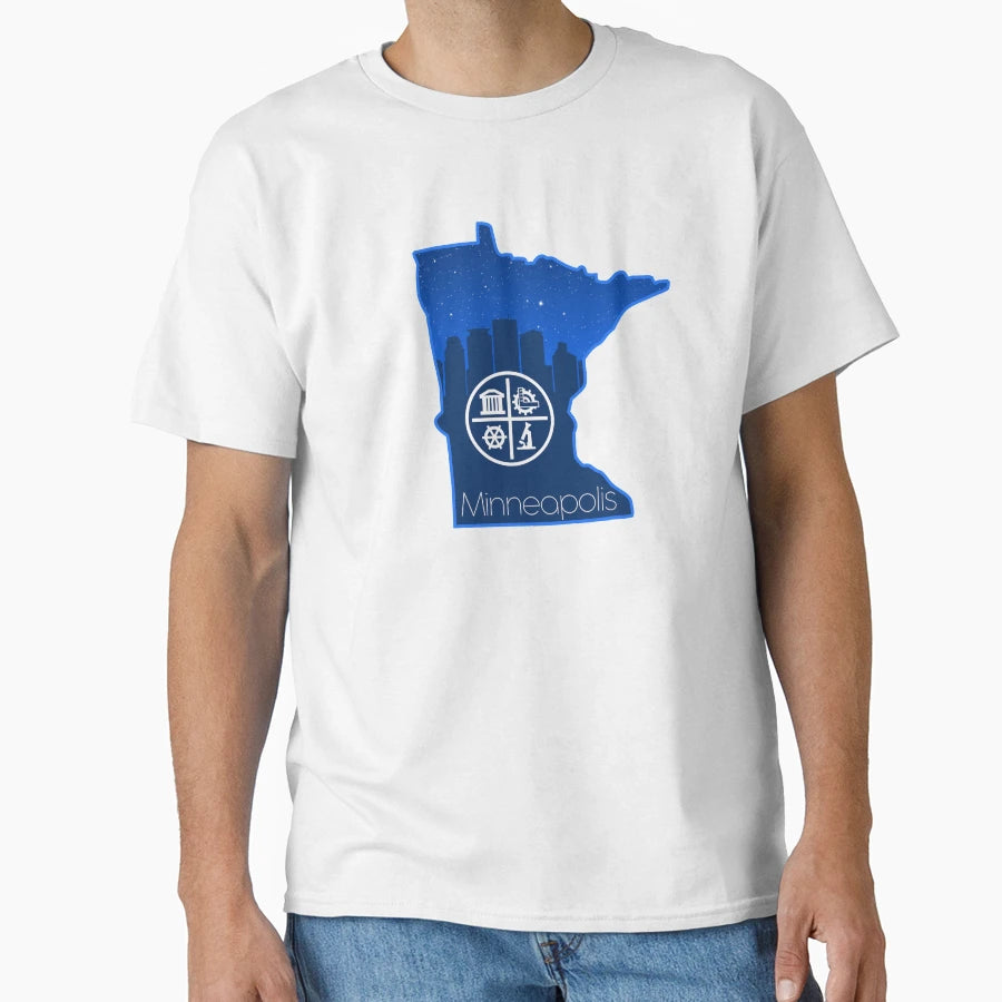 City Minneapolis Minnesota Skyline State T-Shirt - Graphic Print Men Women - T-Shirt, Sweatshirt, Hoodie