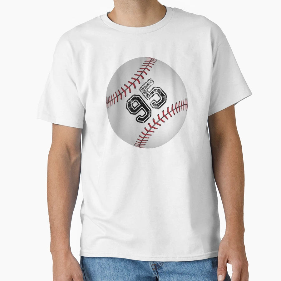 Baseball Ball Number 95 Ninety Five T-Shirt - Unique Graphic for Adults - T-Shirt, Sweatshirt, Hoodie