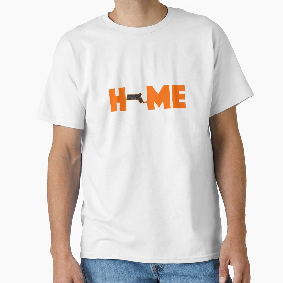 Home Massachusetts Orange Black T-Shirt - Unique Graphic Unisex - T-Shirt, Sweatshirt, Hoodie