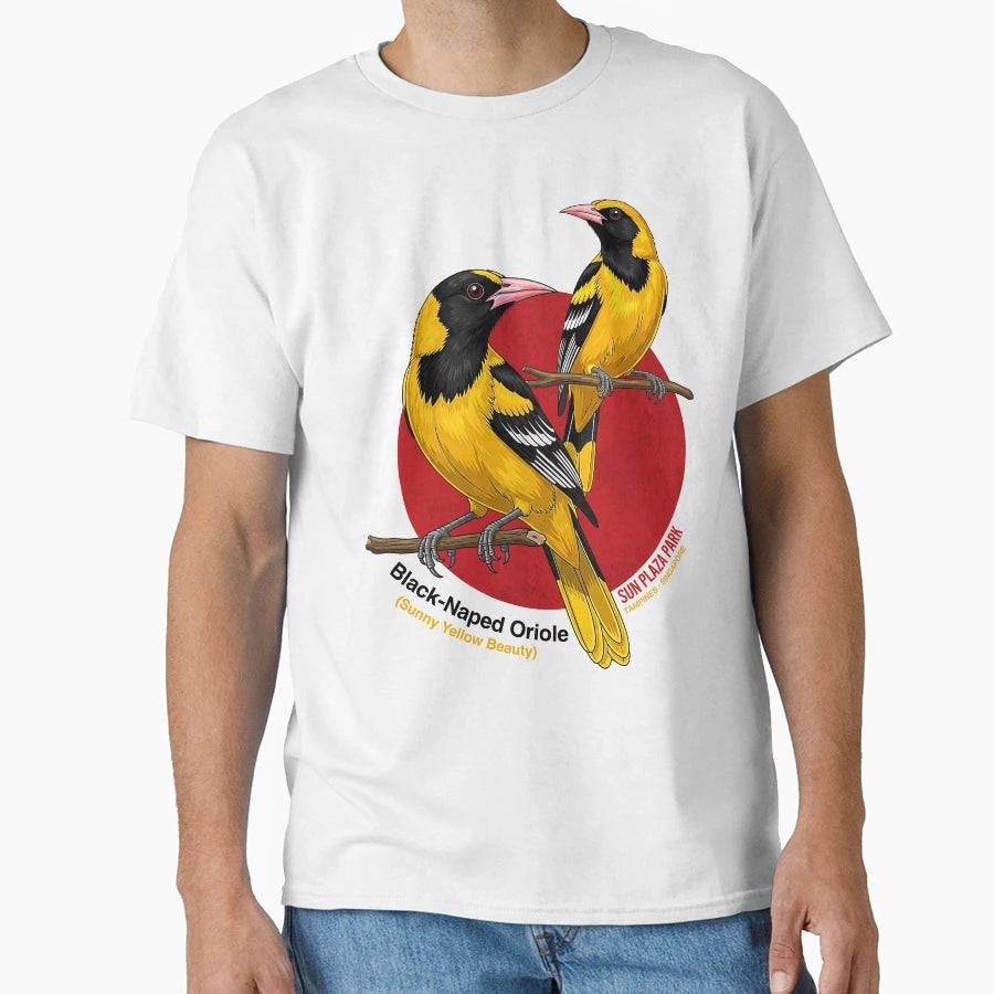 Black Naped Oriole Sunny Yellow Beauty T-Shirt - Streetwear Style Men Women - T-Shirt, Sweatshirt, Hoodie