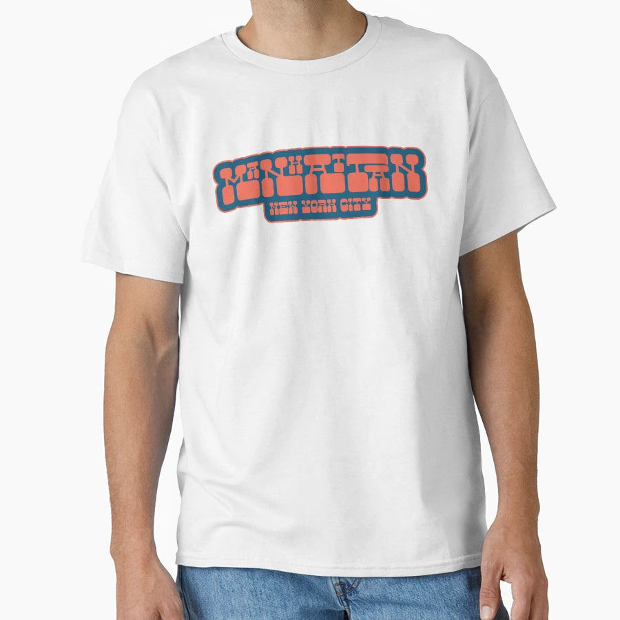 Manhattan Lettering T-Shirt - Trendy Graphic for Adults - T-Shirt, Sweatshirt, Hoodie