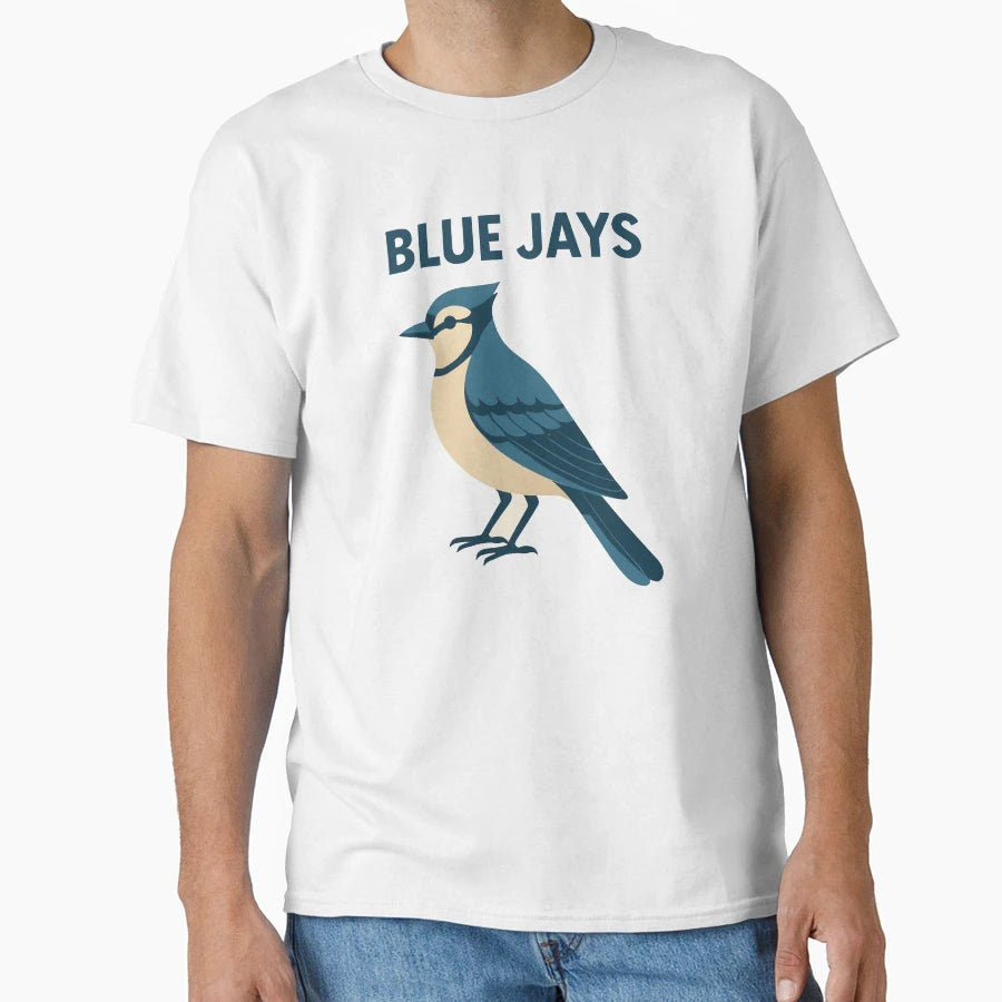 Blue Jays Minimal Bird Illustration T-Shirt - Custom Art Print Men Women - T-Shirt, Sweatshirt, Hoodie