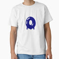 Copy Glossy Dark Blue Liquid Letter O T-Shirt - Aesthetic Graphic Unisex - T-Shirt, Sweatshirt, Hoodie