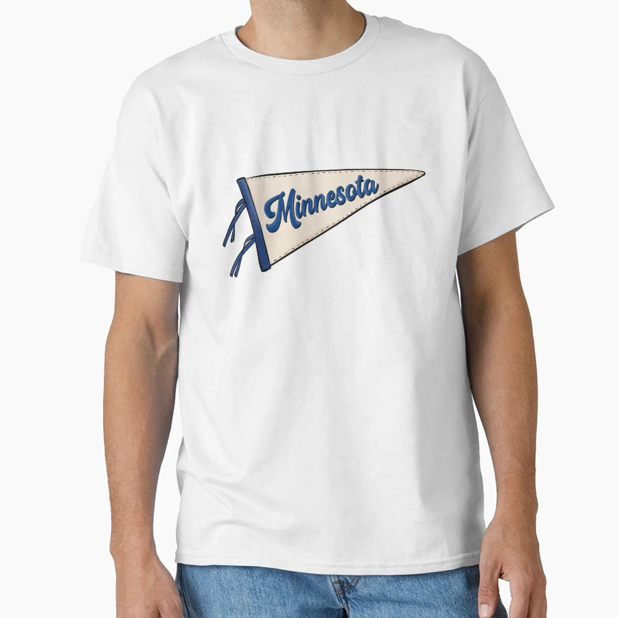 Minnesota Pennant Flag T-Shirt - Fun Novelty Design for Adults - T-Shirt, Sweatshirt, Hoodie