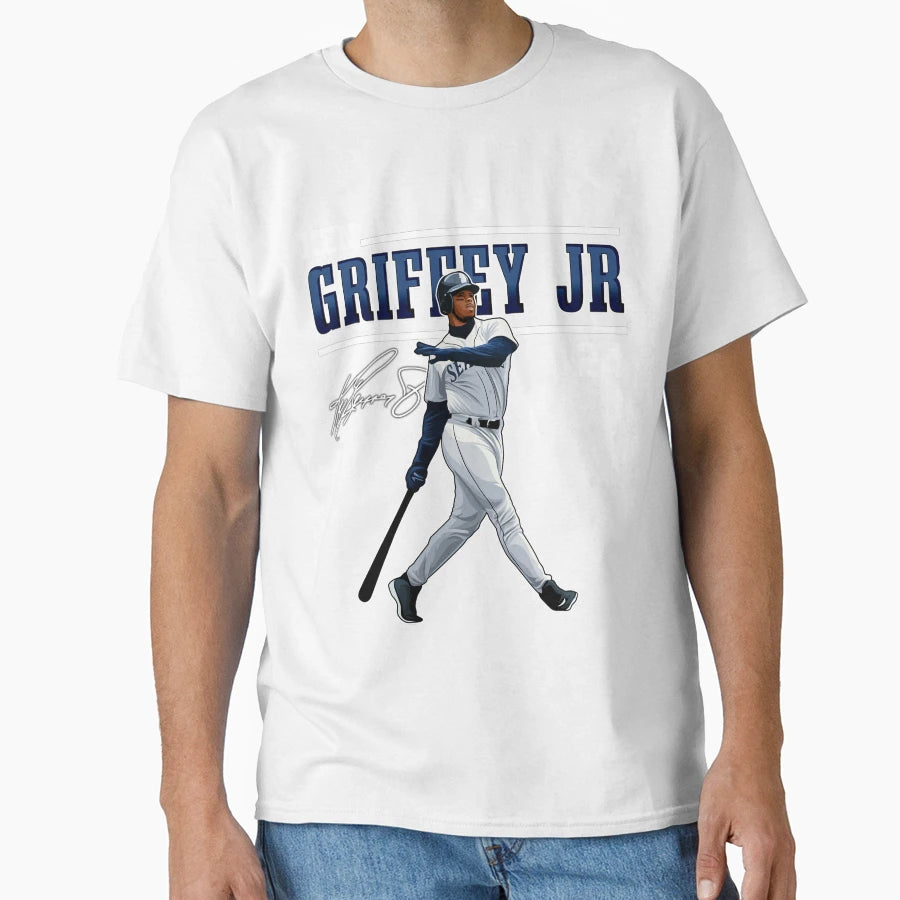 Ken Griffey Jr Baseball Signature 80S T-Shirt - Graphic Print for Adults - T-Shirt, Sweatshirt, Hoodie