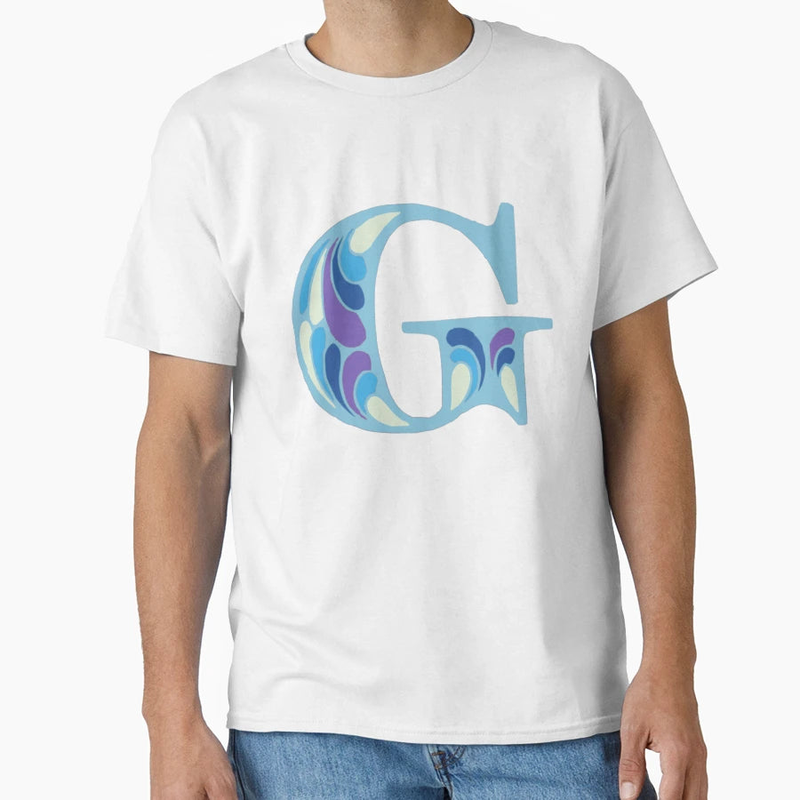 Letter G Fancy Monogram Hippie T-Shirt - Streetwear Style for Adults - T-Shirt, Sweatshirt, Hoodie