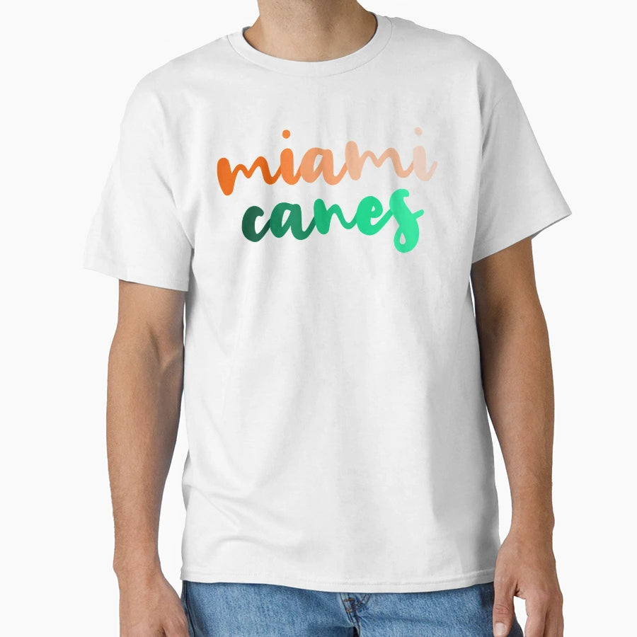 Miami Canes Ombre Script T-Shirt - Custom Art Print Unisex - T-Shirt, Sweatshirt, Hoodie