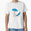 Beach T-Shirt - Minimalist Print Men Women - T-Shirt, Sweatshirt, Hoodie
