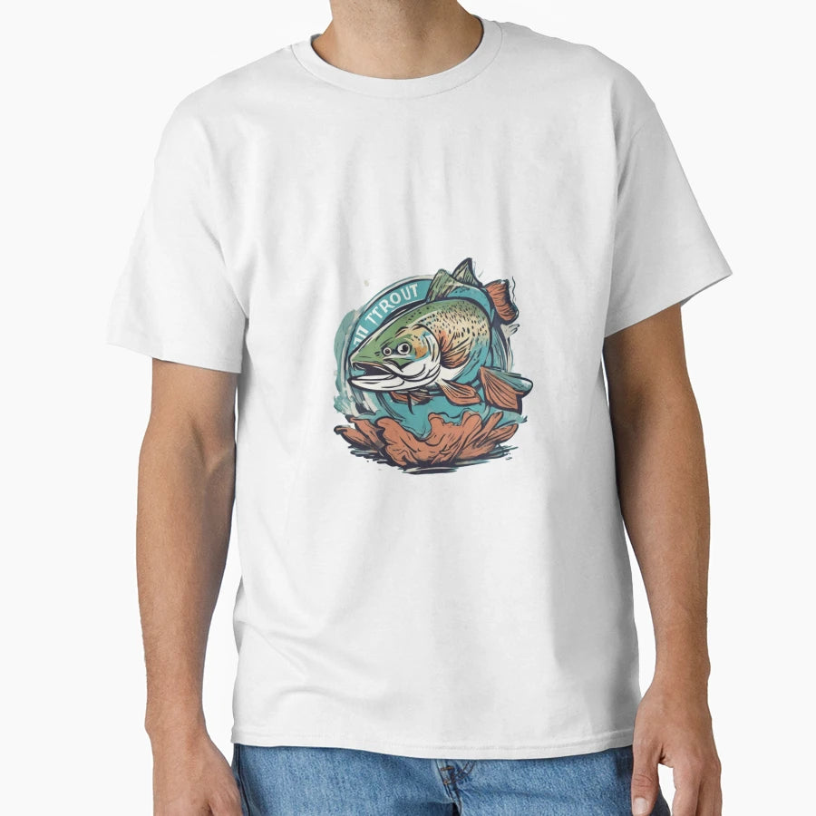 Smile Trout T-Shirt - Aesthetic Graphic for Adults - T-Shirt, Sweatshirt, Hoodie