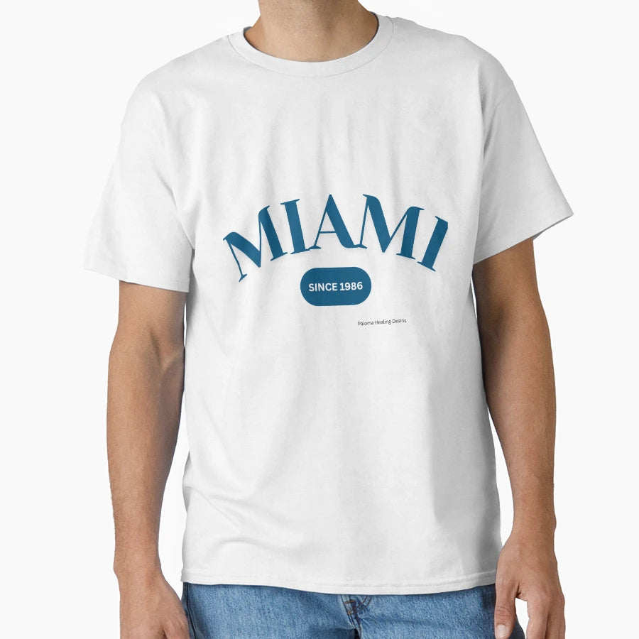 Miami Since 1986 T-Shirt - Custom Art Print Unisex - T-Shirt, Sweatshirt, Hoodie