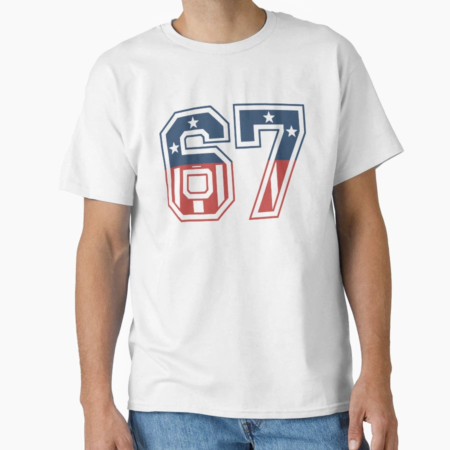 Number 67 Usa T-Shirt - Trendy Graphic for Adults - T-Shirt, Sweatshirt, Hoodie