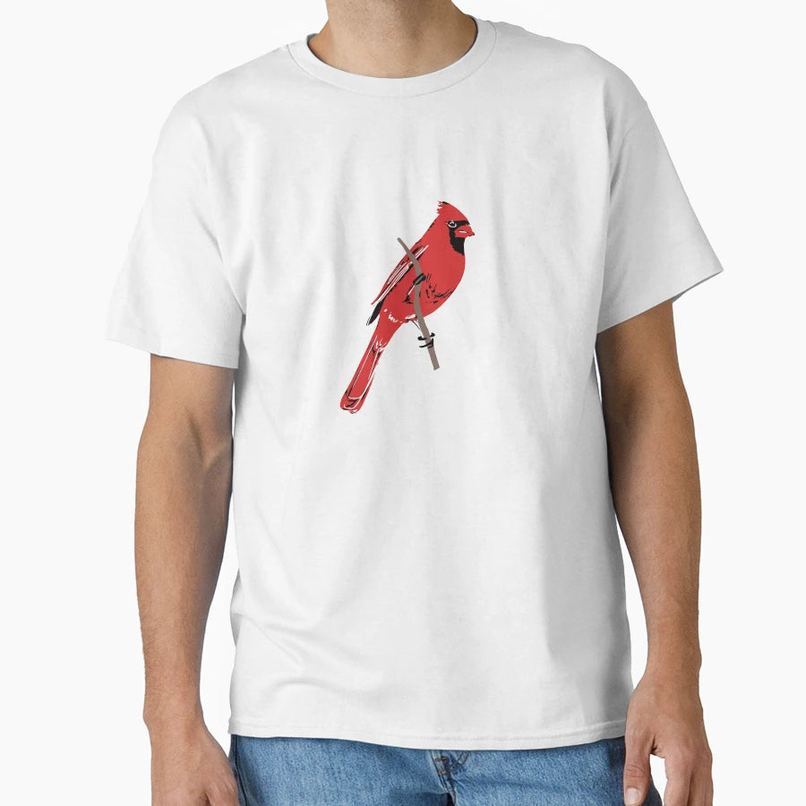 Northern Cardinal Illustration T-Shirt - Streetwear Style Unisex - T-Shirt, Sweatshirt, Hoodie