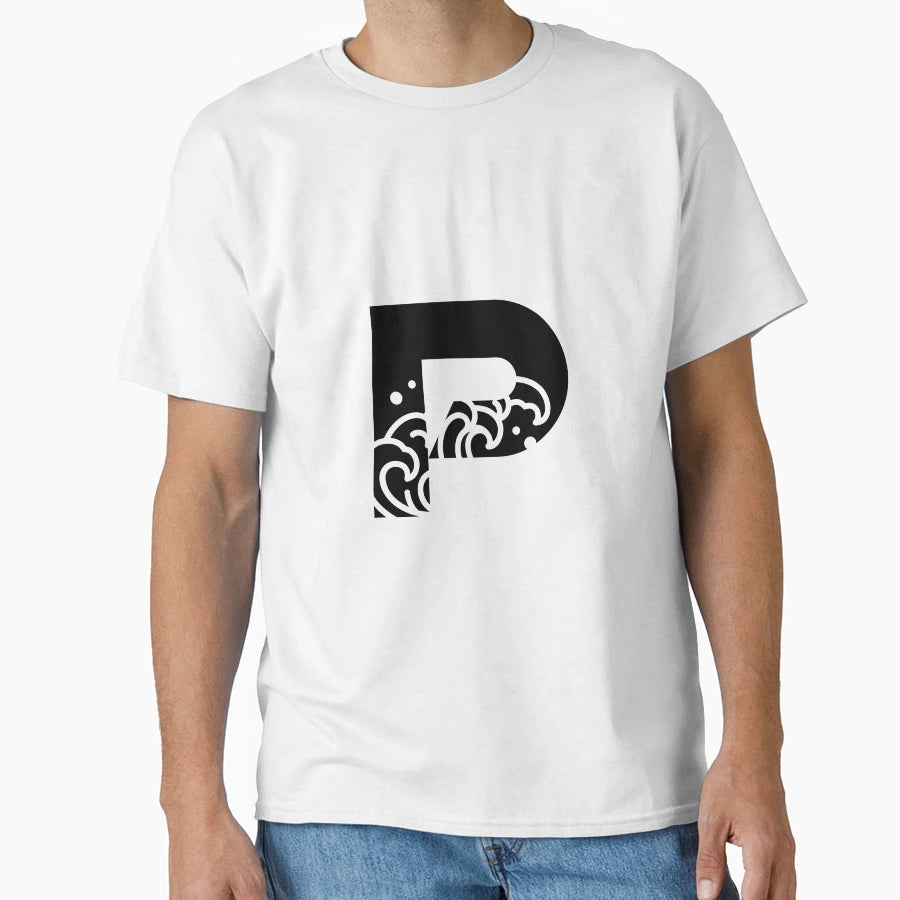 Great Wave Off Kanagawa Letter P T-Shirt - Streetwear Style Men Women - T-Shirt, Sweatshirt, Hoodie