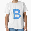 Letter B Blue T-Shirt - Custom Art Print Unisex - T-Shirt, Sweatshirt, Hoodie