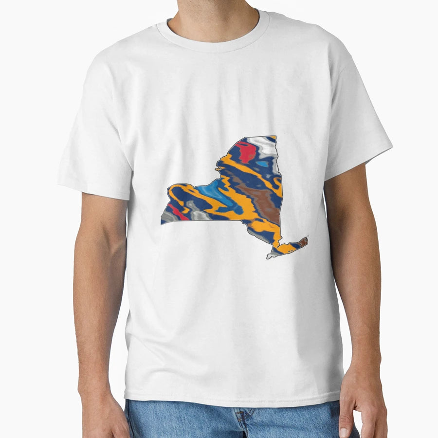 Abstract New York State Option 2 T-Shirt - Graphic Print Men Women - T-Shirt, Sweatshirt, Hoodie