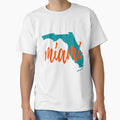 Miami Florida Outline T-Shirt - Graphic Print Men Women - T-Shirt, Sweatshirt, Hoodie