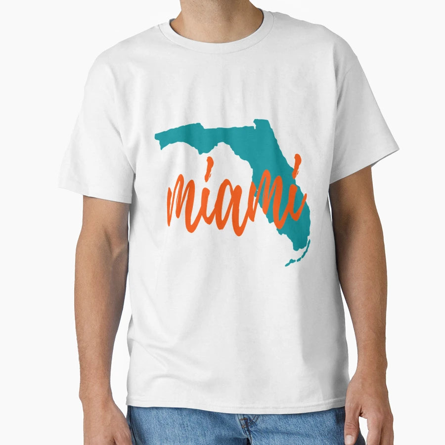 Miami Florida Outline T-Shirt - Graphic Print Men Women - T-Shirt, Sweatshirt, Hoodie