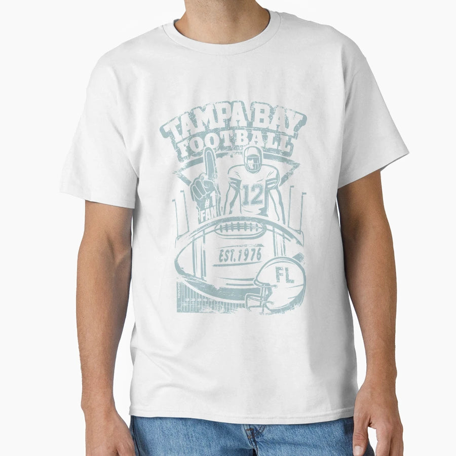 Tampa Bay Florida Football Distressed T-Shirt - Aesthetic Graphic Unisex - T-Shirt, Sweatshirt, Hoodie