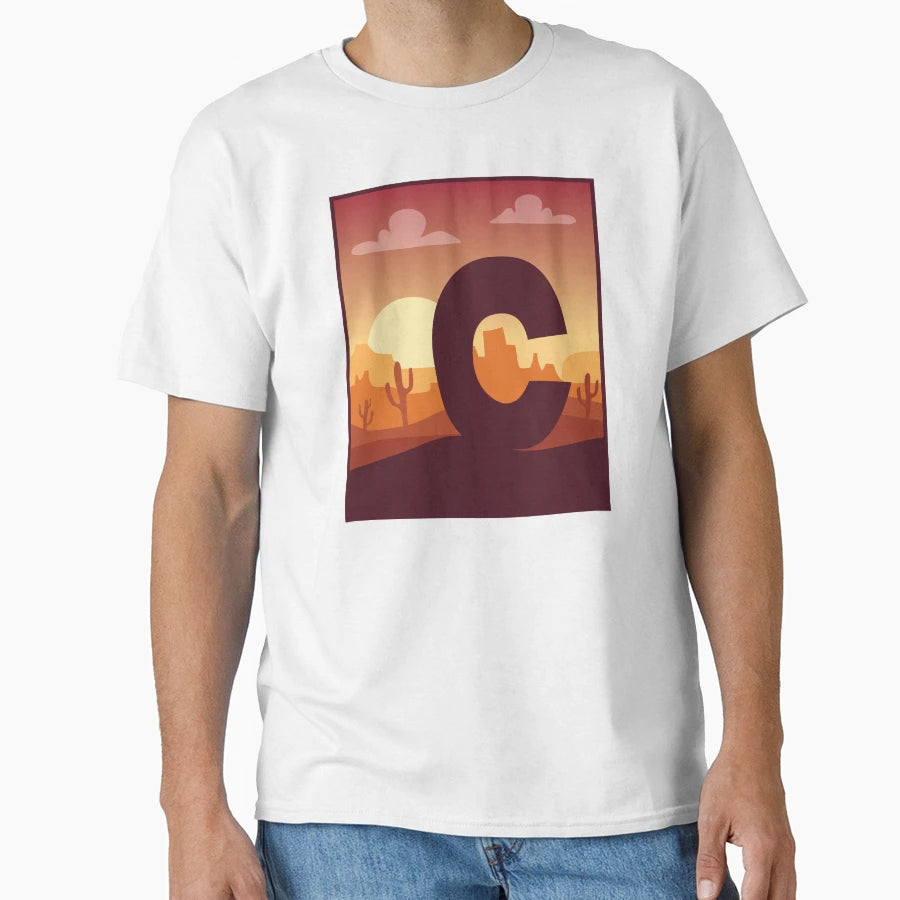 Letter C Desert T-Shirt - Trendy Graphic Unisex - T-Shirt, Sweatshirt, Hoodie
