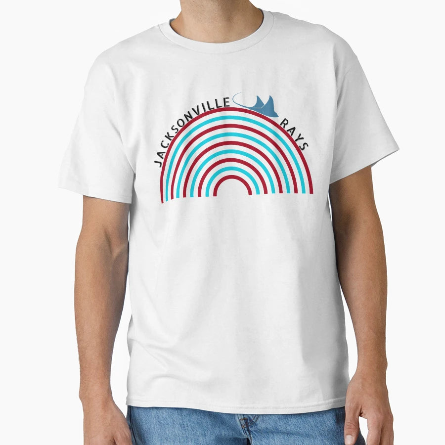 Jacksonville Rays Rainbow T-Shirt - Minimalist Print Unisex - T-Shirt, Sweatshirt, Hoodie
