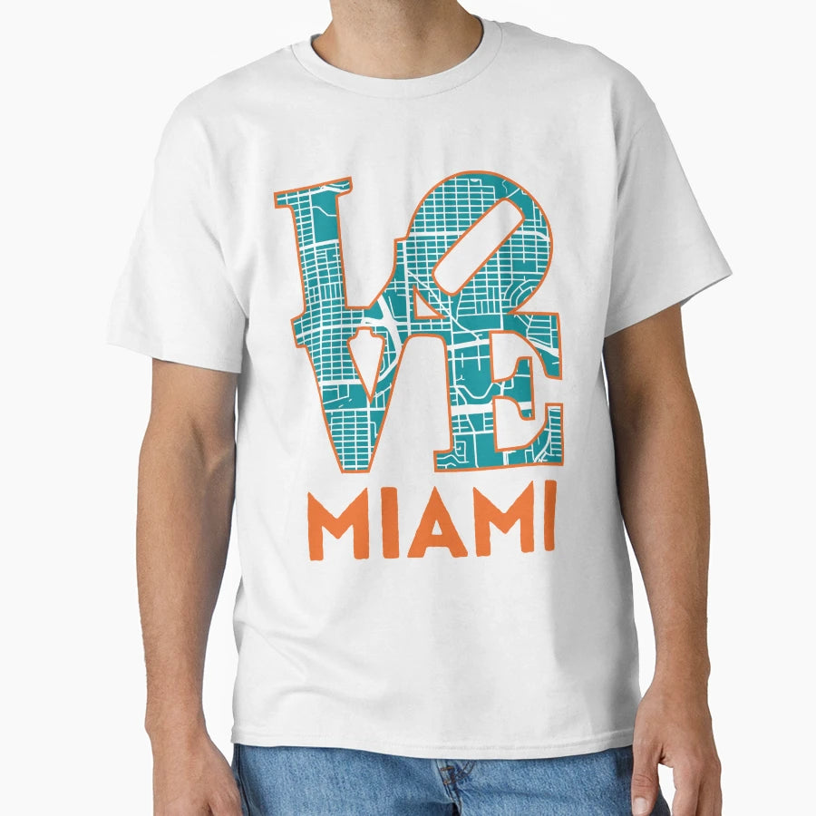 Love Miami City Map Miami 305 T-Shirt - Casual Everyday Wear Men Women - T-Shirt, Sweatshirt, Hoodie