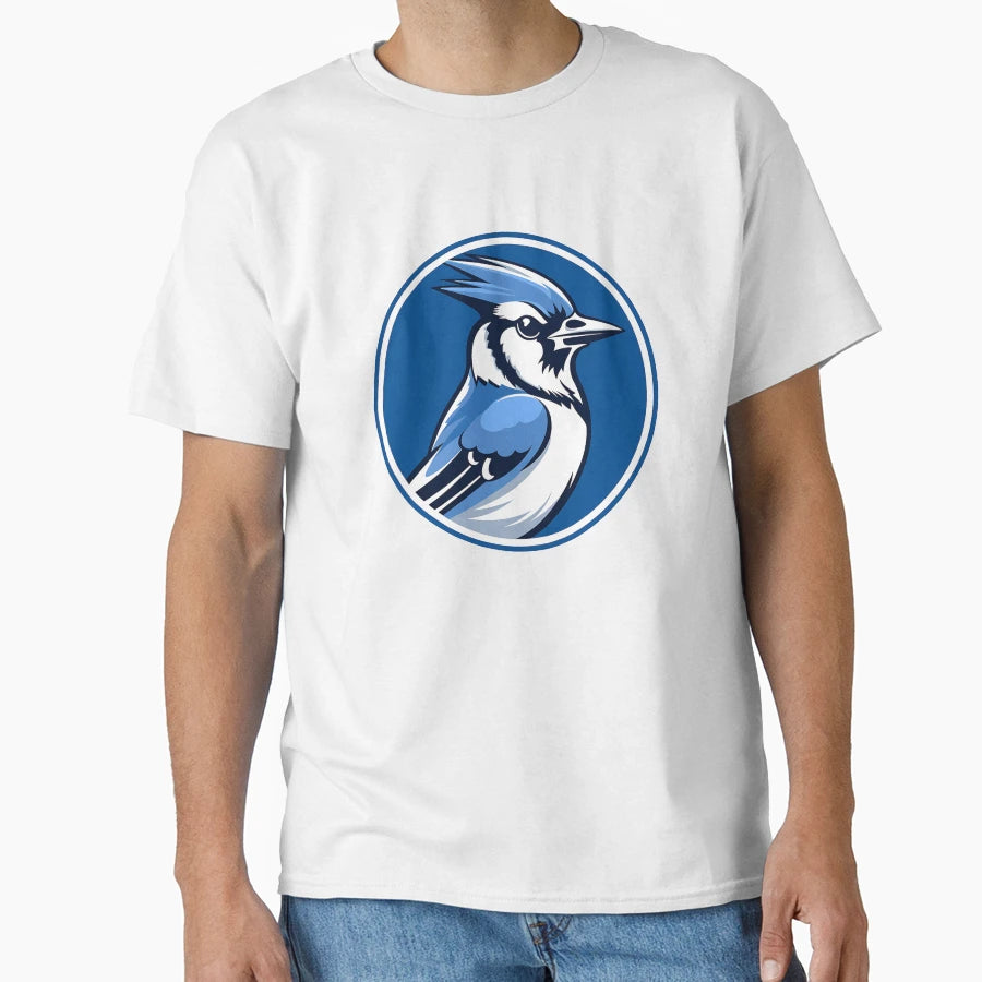 Blue Jay Circular Shape T-Shirt - Graphic Print Men Women - T-Shirt, Sweatshirt, Hoodie