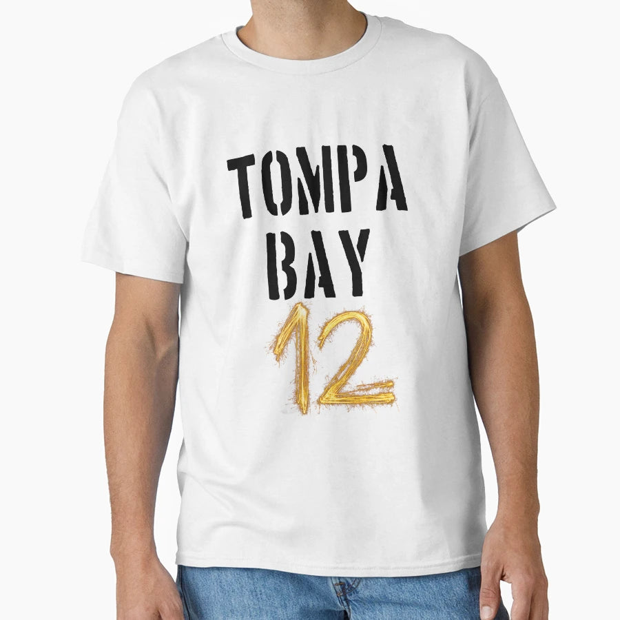 Tompa Bay 12 Golden T-Shirt - Casual Everyday Wear Men Women - T-Shirt, Sweatshirt, Hoodie