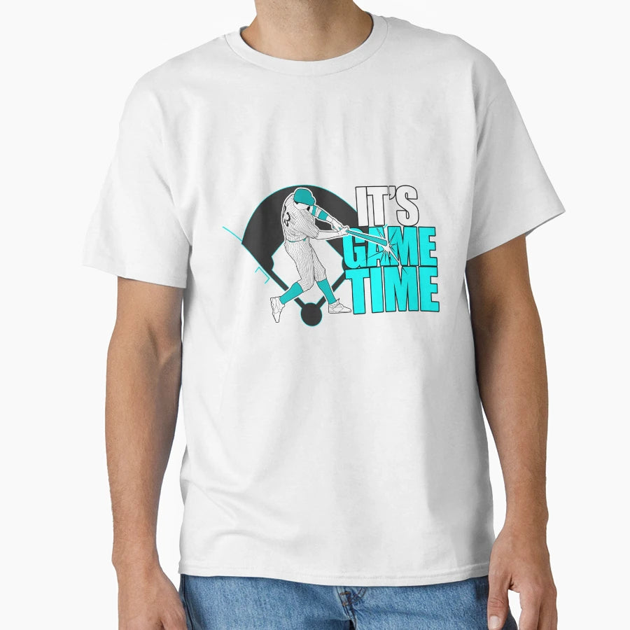 Its Game Time Baseball Aqua T-Shirt - Novelty Apparel Men Women - T-Shirt, Sweatshirt, Hoodie