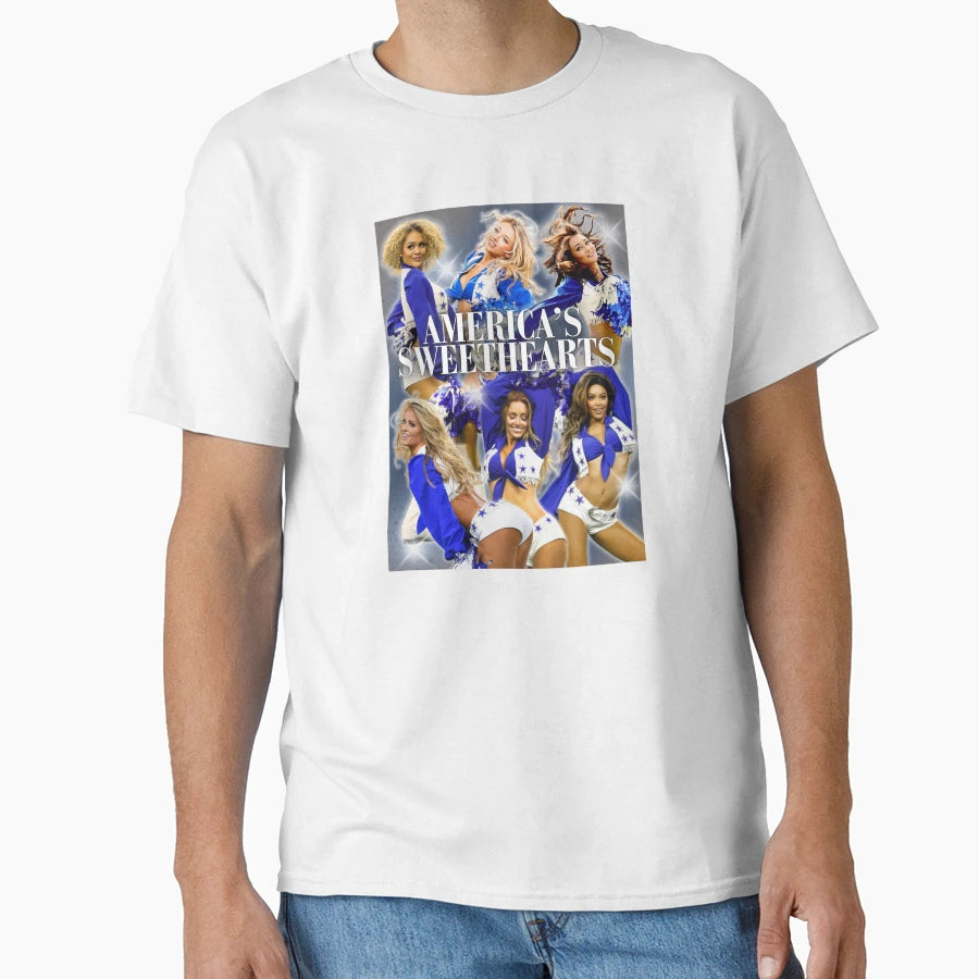 Dallas Cowboys Cheerleaders Football T-Shirt - Minimalist Print Men Women - T-Shirt, Sweatshirt, Hoodie