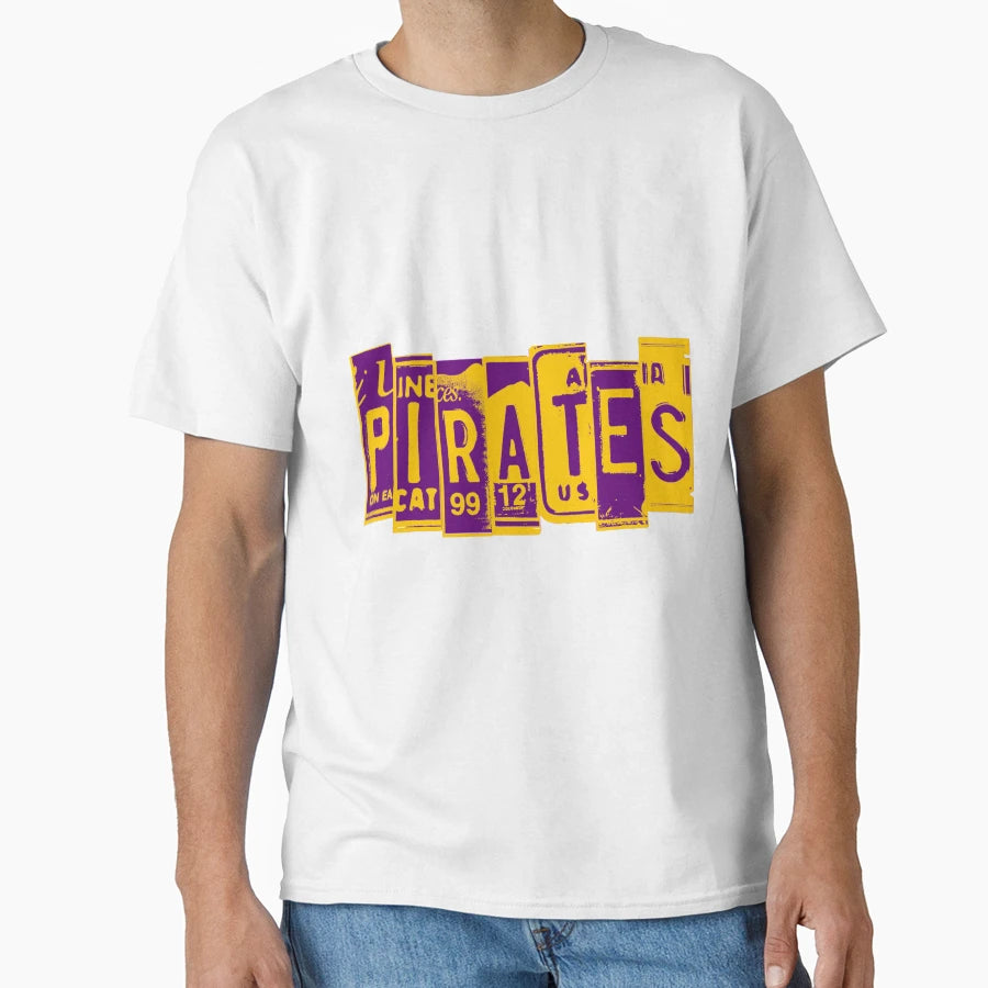 Ecu Pirates License Plate T-Shirt - Casual Everyday Wear Unisex - T-Shirt, Sweatshirt, Hoodie