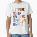 Al East Team Locations And Colors T-Shirt - Unique Graphic Men Women - T-Shirt, Sweatshirt, Hoodie