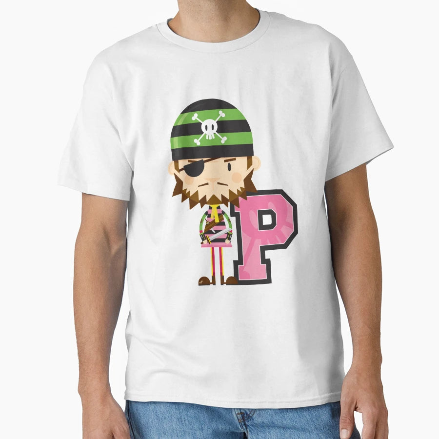 P Is Pirate Educational Illustration T-Shirt - Unique Graphic for Adults - T-Shirt, Sweatshirt, Hoodie