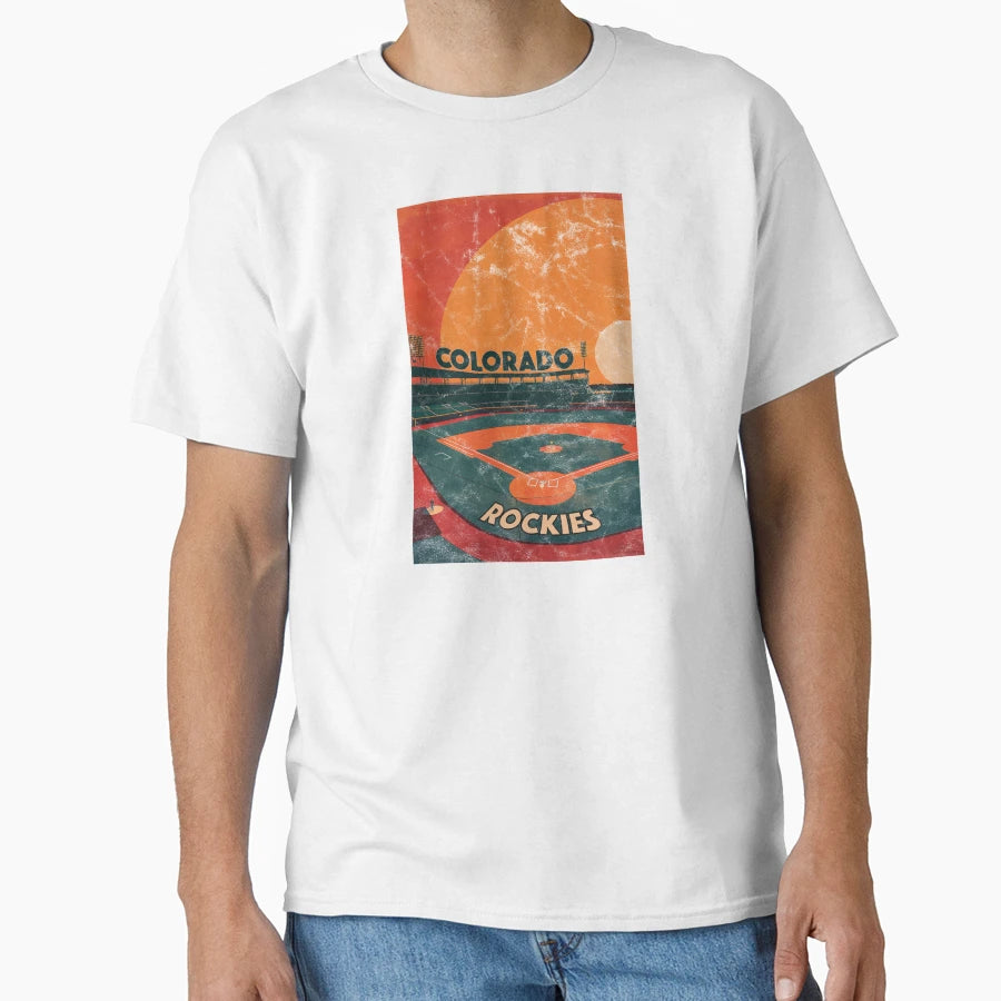 Midcentury Colorado Rockies Stadium T-Shirt - Trendy Graphic Men Women - T-Shirt, Sweatshirt, Hoodie