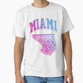 Miami Hoop Black T-Shirt - Fun Novelty Design for Adults - T-Shirt, Sweatshirt, Hoodie