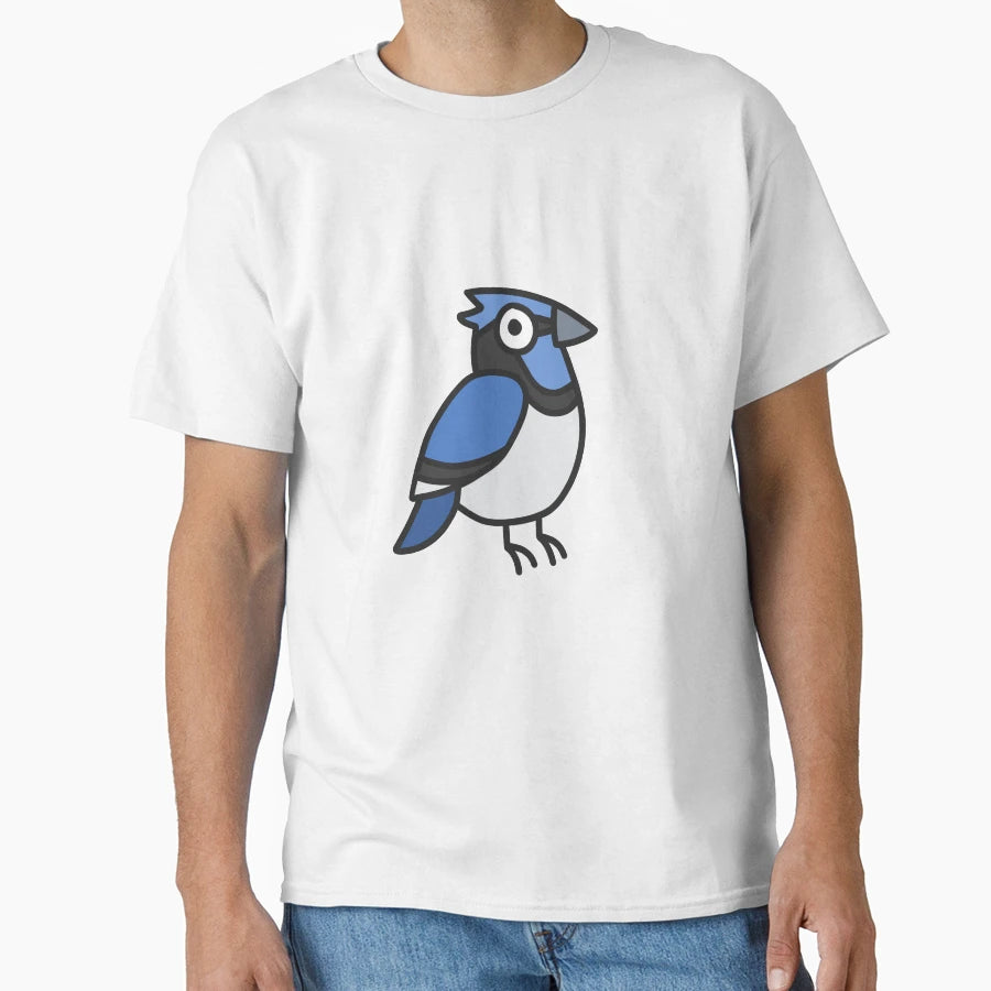 Blue Jay Cartoon T-Shirt - Minimalist Print for Adults - T-Shirt, Sweatshirt, Hoodie