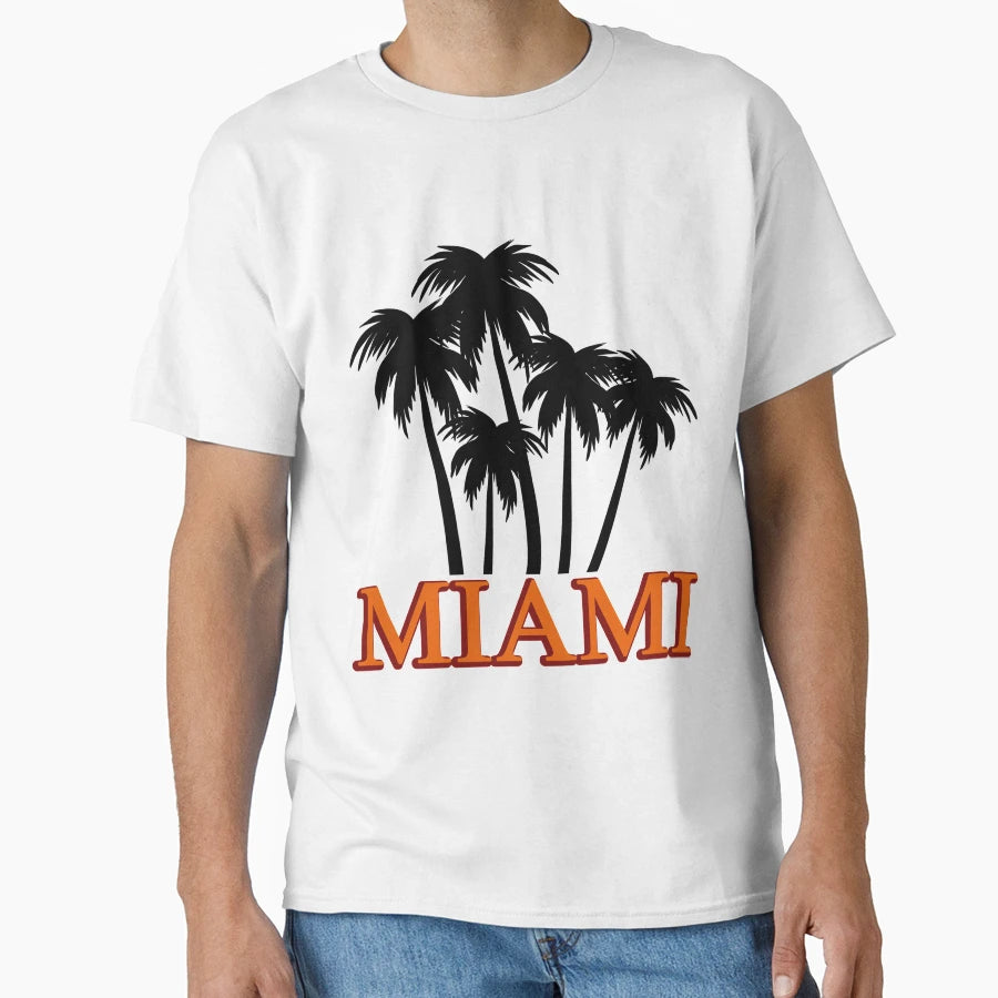 Miami Florida Summer Sun Palm Trees T-Shirt - Streetwear Style for Adults - T-Shirt, Sweatshirt, Hoodie