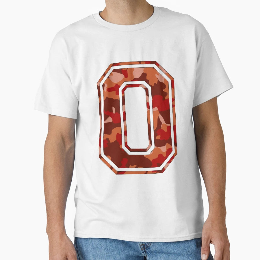 Team Sports Uniform Number 0 Orange T-Shirt - Minimalist Print Men Women - T-Shirt, Sweatshirt, Hoodie