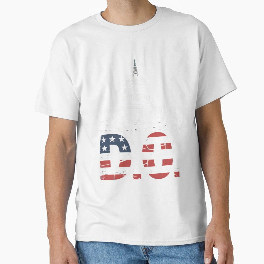 Washington D C Bold Capitol T-Shirt - Aesthetic Graphic for Adults - T-Shirt, Sweatshirt, Hoodie
