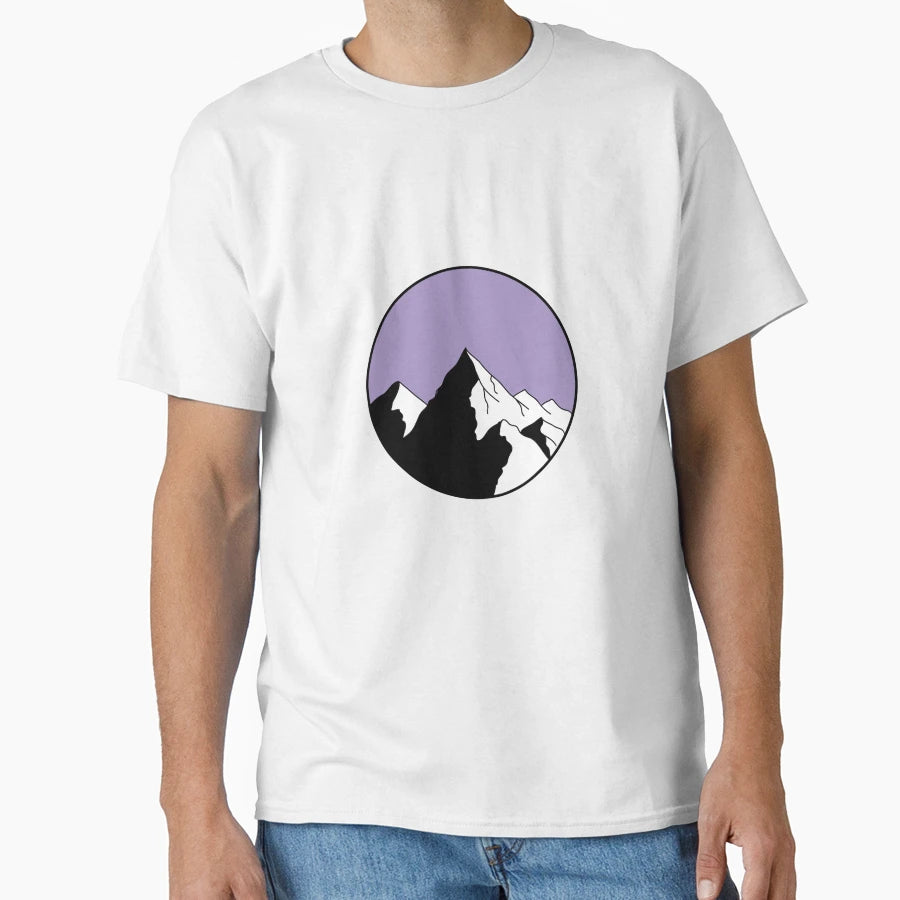 Black White Mountains T-Shirt - Unique Graphic Unisex - T-Shirt, Sweatshirt, Hoodie